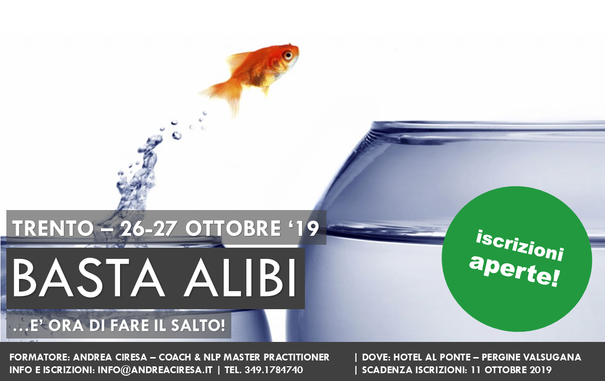 basta alibi - corso di coaching a Trento